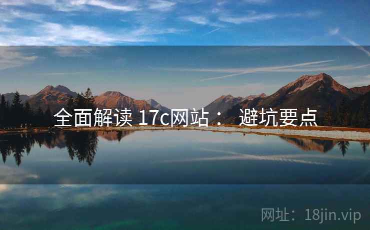 全面解读 17c网站 : 避坑要点 第1张 全面解读 17c网站 : 避坑要点 第1张
