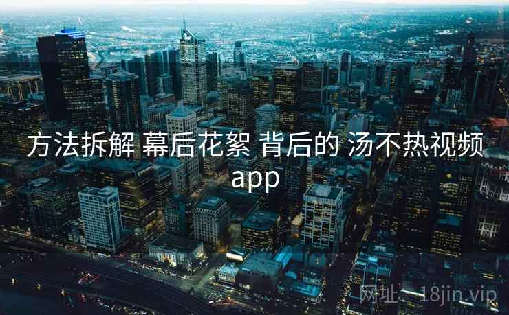 方法拆解 幕后花絮 背后的 汤不热视频app 第2张 方法拆解 幕后花絮 背后的 汤不热视频app 第2张